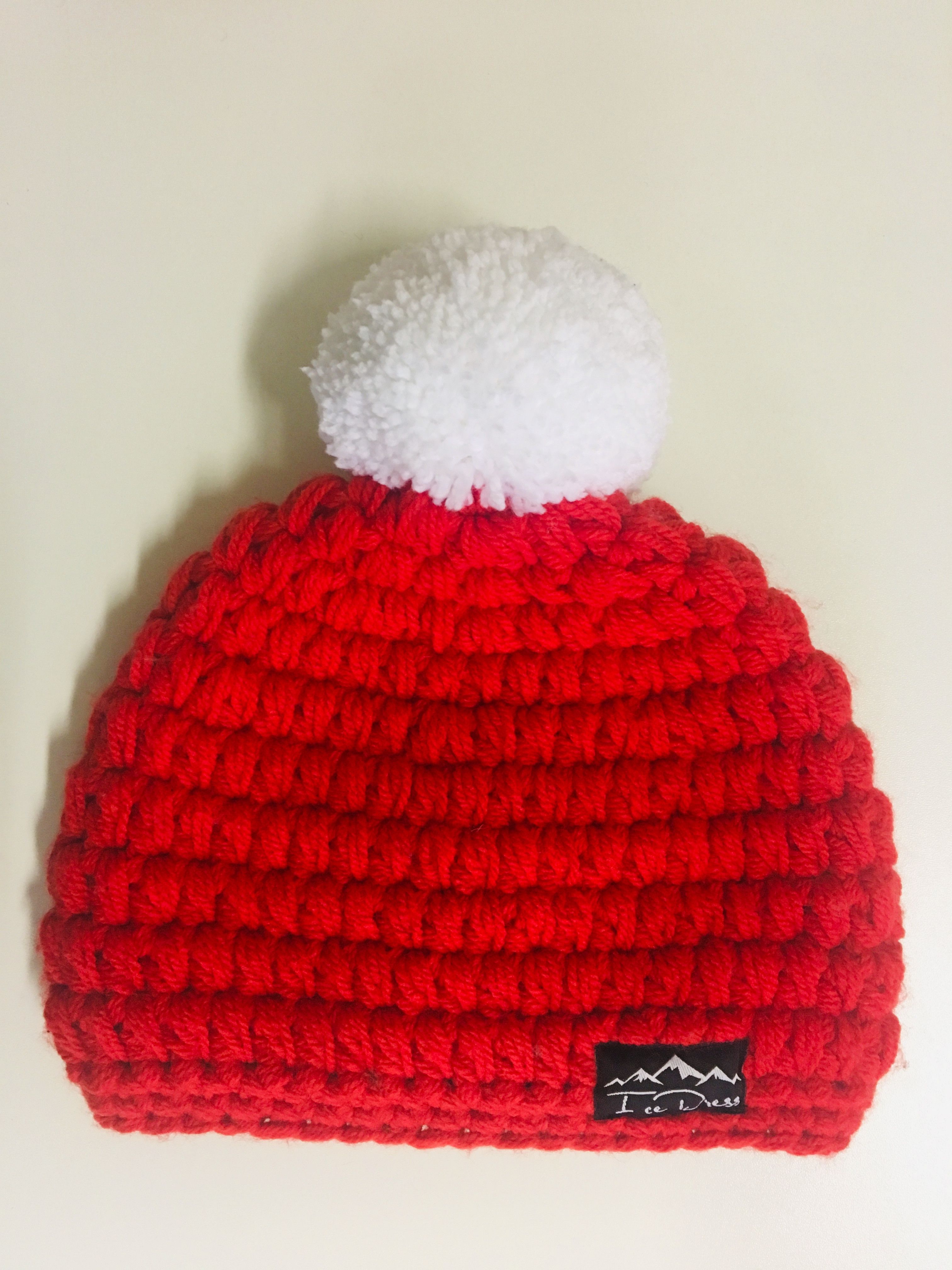 Háčkovaný kulich IceDress červený Velikost: Univerzální 52-58 cm - obrázek 1