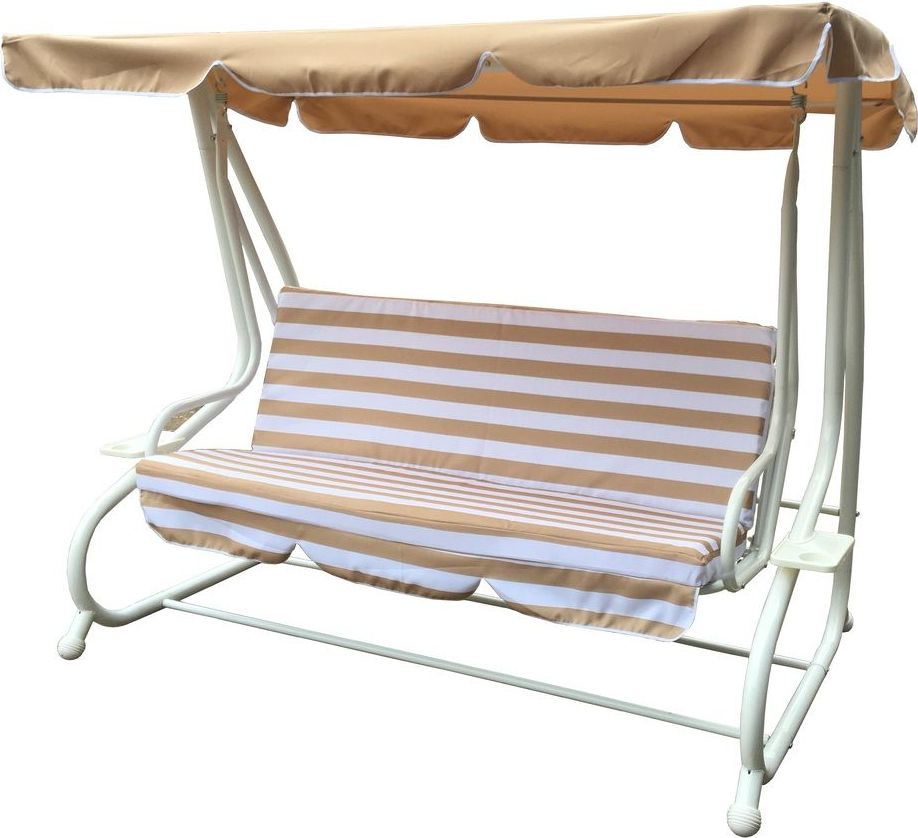 Rojaplast DE LUXE Houpačka béžovo-bílá - obrázek 1