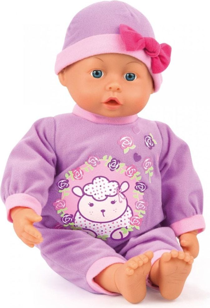 Bayer Design First Words Baby panenka fialová, 38 cm - obrázek 1