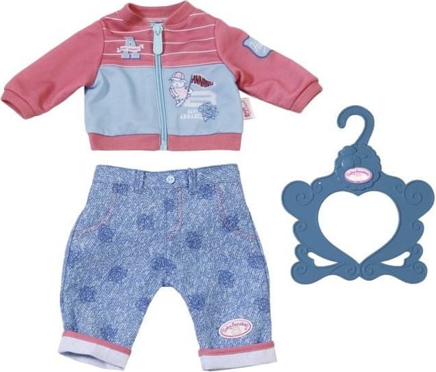 Zapf Creation Baby Annabell Oblečení s bundou 43 cm hnědorůžová bunda s kapucí - obrázek 1