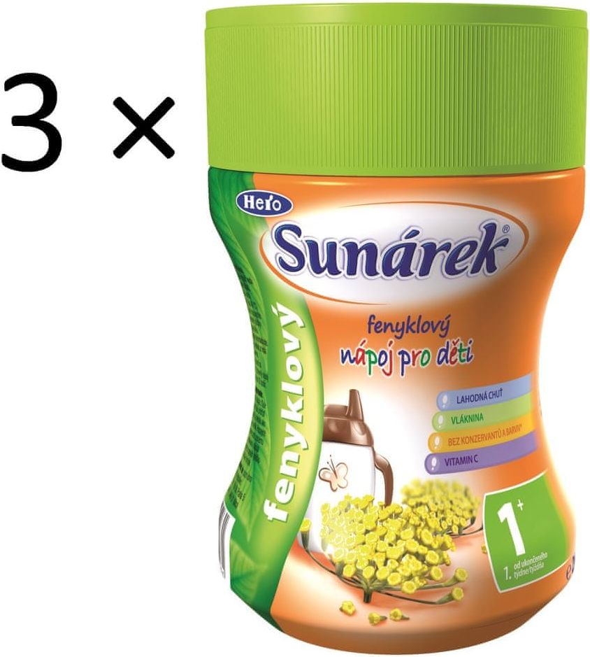 Sunárek Instantní nápoj fenyklový, 3×200g - obrázek 1