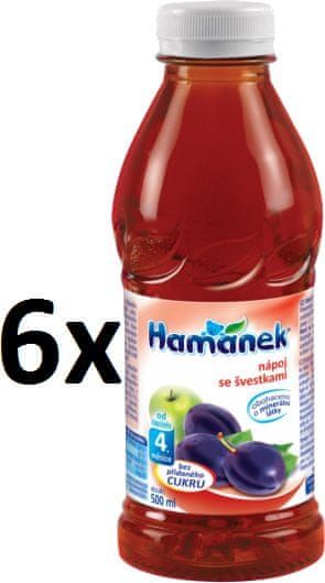 Hamánek Nápoj se švestkami 6x500ml - obrázek 1