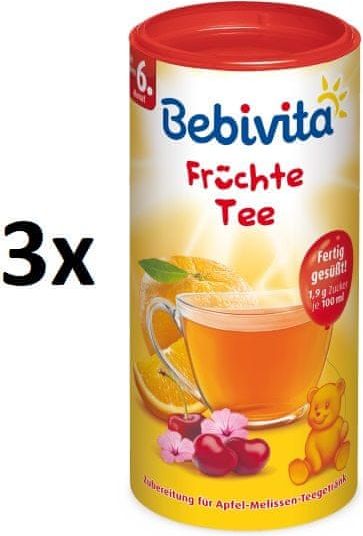 Bebivita Ovocný čaj-instantní, 3 × 200g - obrázek 1