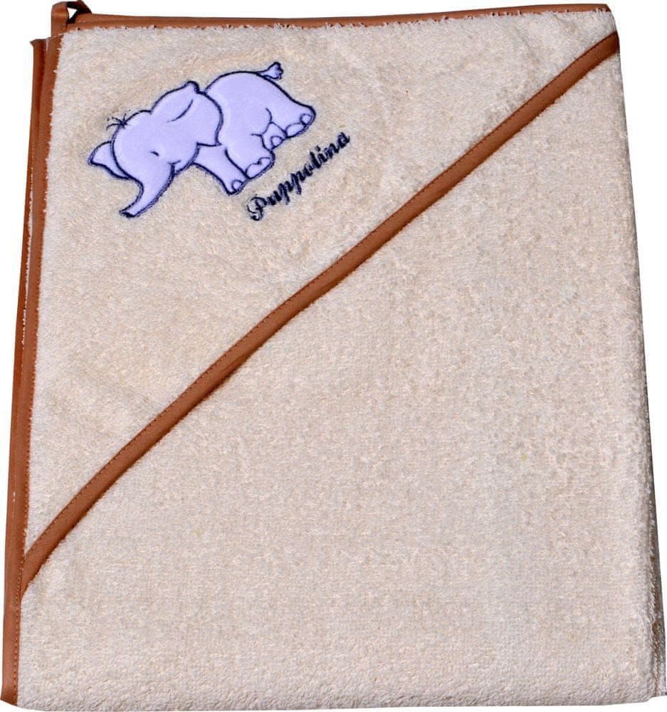 Puppolina osuška froté slon, krémová - obrázek 1