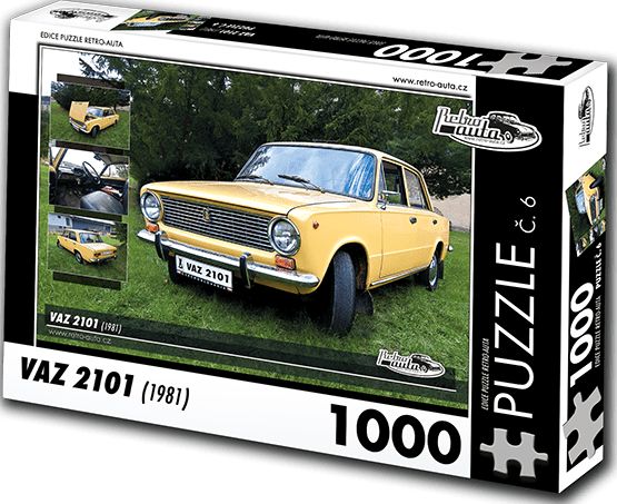 RETRO-AUTA© Puzzle č. 06 - VAZ 2101 (1981) 1000 dílků - obrázek 1