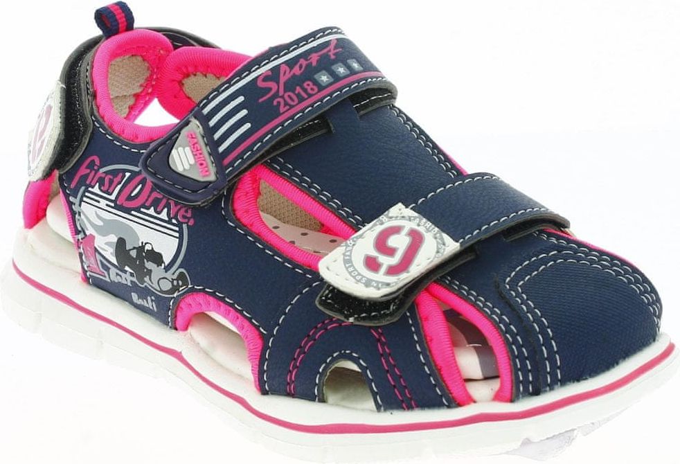 V+J dívčí sandály s formulí 30 růžová/modrá - obrázek 1