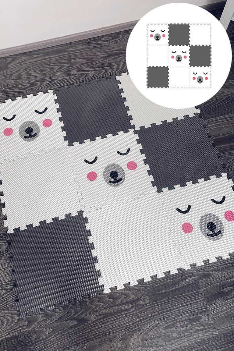MINIDECKFLOOR PĚNOVÉ PUZZLE 9 DÍLŮ - MÉĎA - obrázek 1