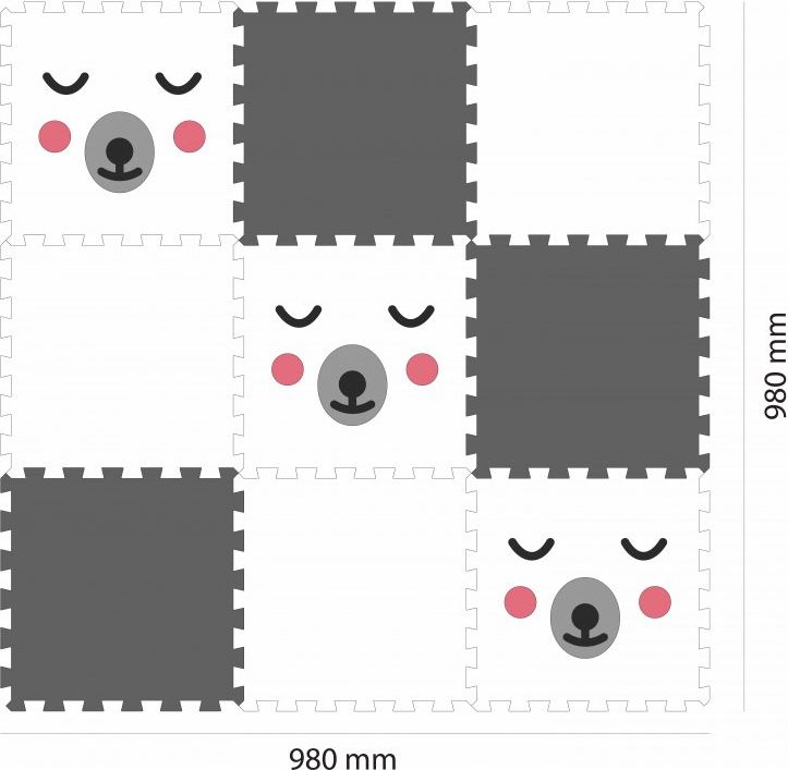 MINIDECKFLOOR PĚNOVÉ PUZZLE 9 DÍLŮ - MÉĎA - obrázek 2