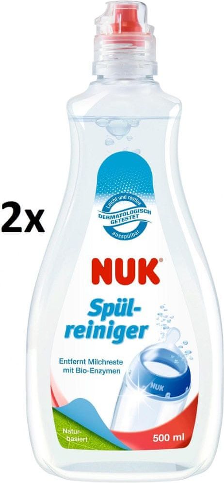 Nuk Mycí prostředek na láhve a savičky 2 x 500 ml - obrázek 1