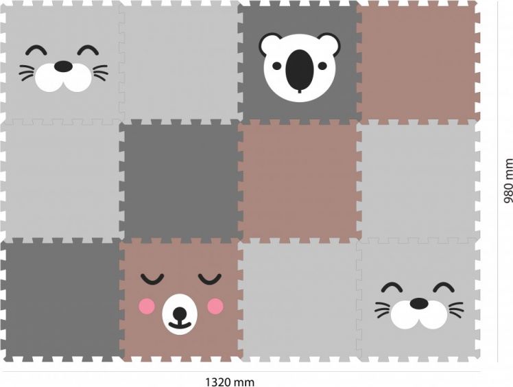 Vylen Minideckfloor podlaha 12 dílů -tuleň, medvěd, koala - obrázek 1