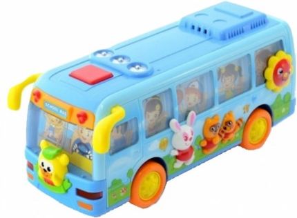 Interaktivní hračka s melodii AUTOBUS - sv.modrý - obrázek 1