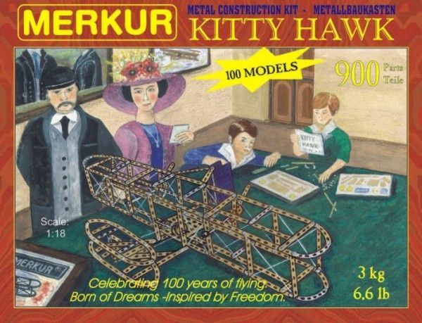 Merkur Stavebnice Kitty Hawk 100 modelů 900ks v krabici 36x27x5cm - obrázek 1