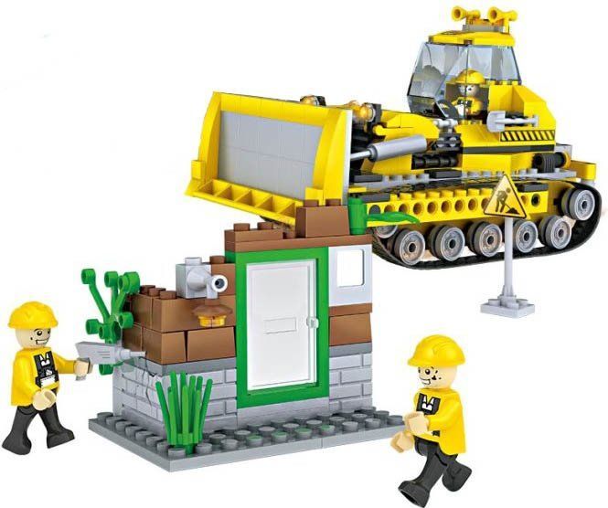 Cogo stavebnice Buldozer typ LEGO 412 dílů - obrázek 1