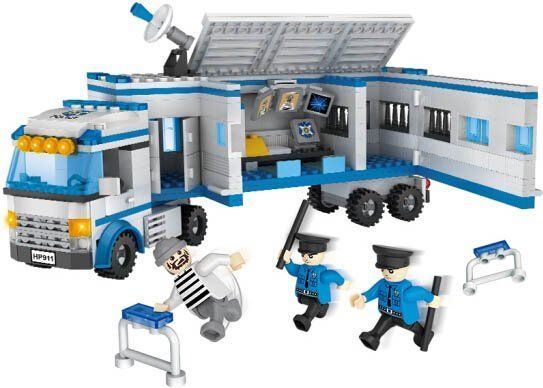 Cogo stavebnice Policie - zásahový kamion a hon na lupiče typ LEGO 424 dílů - obrázek 1