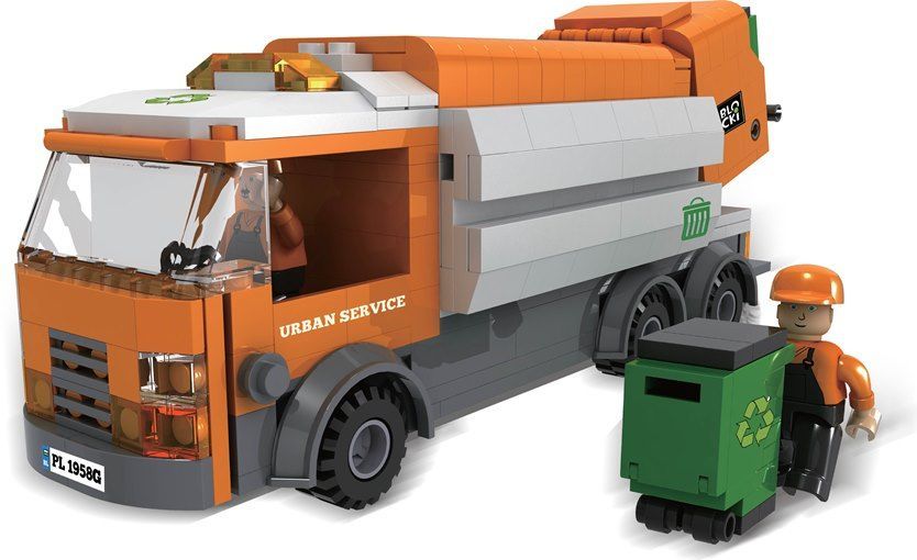 Blocki Blocki stavebnice MyCity popelářský vůz typ LEGO 410 dílů - obrázek 1