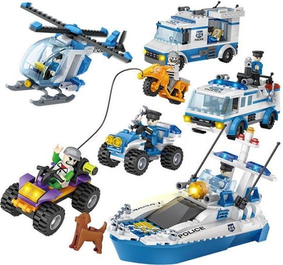 Cogo stavebnice Policie - velké policejní pronásledování typ LEGO 862 dílů - obrázek 1