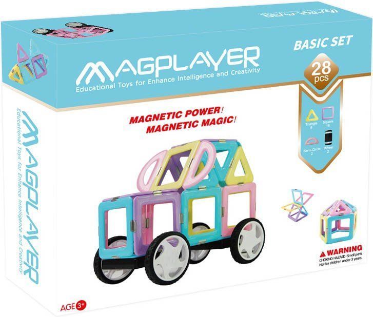 MAGPLAYER Magplayer magnetická stavebnice 28 ks - obrázek 1