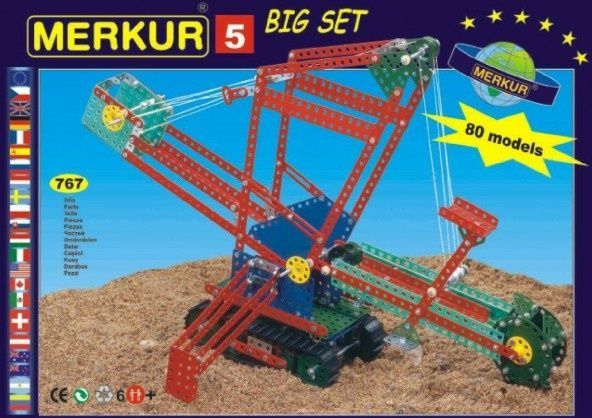 Merkur Stavebnice 5 80 modelů 767ks v krabici 36x27x8cm - obrázek 1