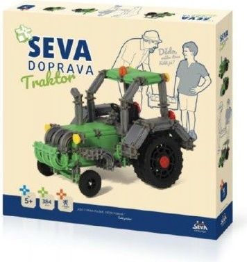 VISTA Stavebnice Seva Doprava Traktor plast 384 dílků v krabici 35x33x5cm 5+ - obrázek 1