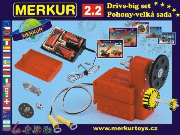 Merkur Stavebnice 2.2 Pohony a převody v krabici 36x27cm - obrázek 1