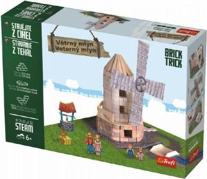 Trefl Stavějte z cihel Větrný mlýn stavebnice Brick Trick v krabici 36x25x7cm - obrázek 1