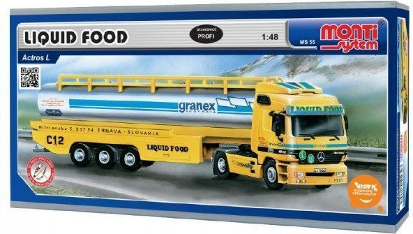 VISTA Stavebnice Monti 55 Liguid Food Actros L-MB 1:48 v krabici 31,5x16,5x8cm - obrázek 1