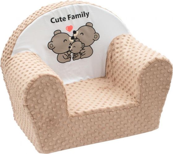 NEW BABY Dětské křeslo z Minky New Baby Cute Family cappuccino - obrázek 1