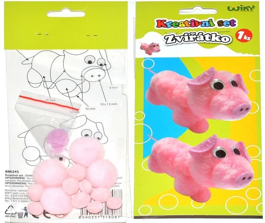 Wiky kreativita Wiky Kreativní set 1 ks - Prasátko - obrázek 1