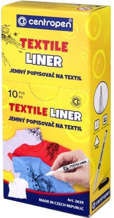 Centropen Liner 2639 černý 0,5mm textil, nevypratelný - obrázek 2