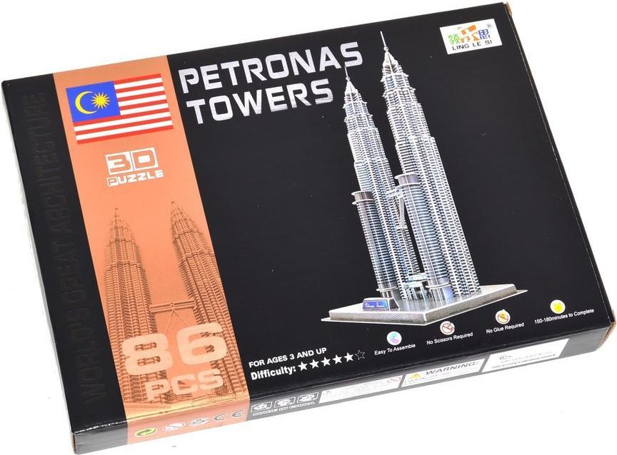 Wiky Wiky 3D puzzle - Petronas Towers - obrázek 1