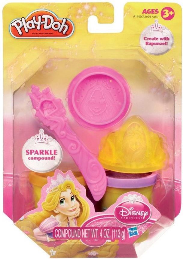 Hasbro Play-Doh Play-Doh Disney Princess třpytivá modelína s vytlačovátky - obrázek 3