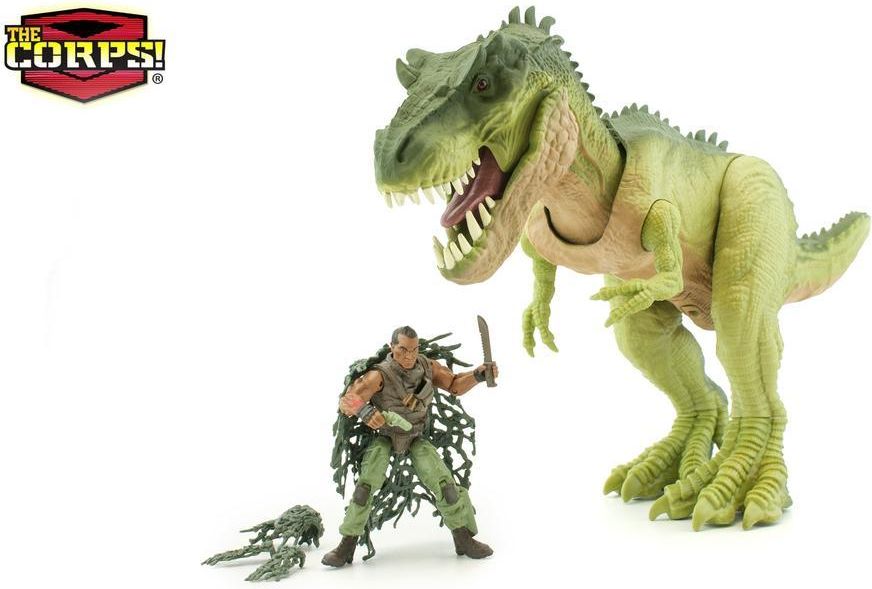 Jurassic Clash Dinosaurus 32 cm s bojovníkem - obrázek 1