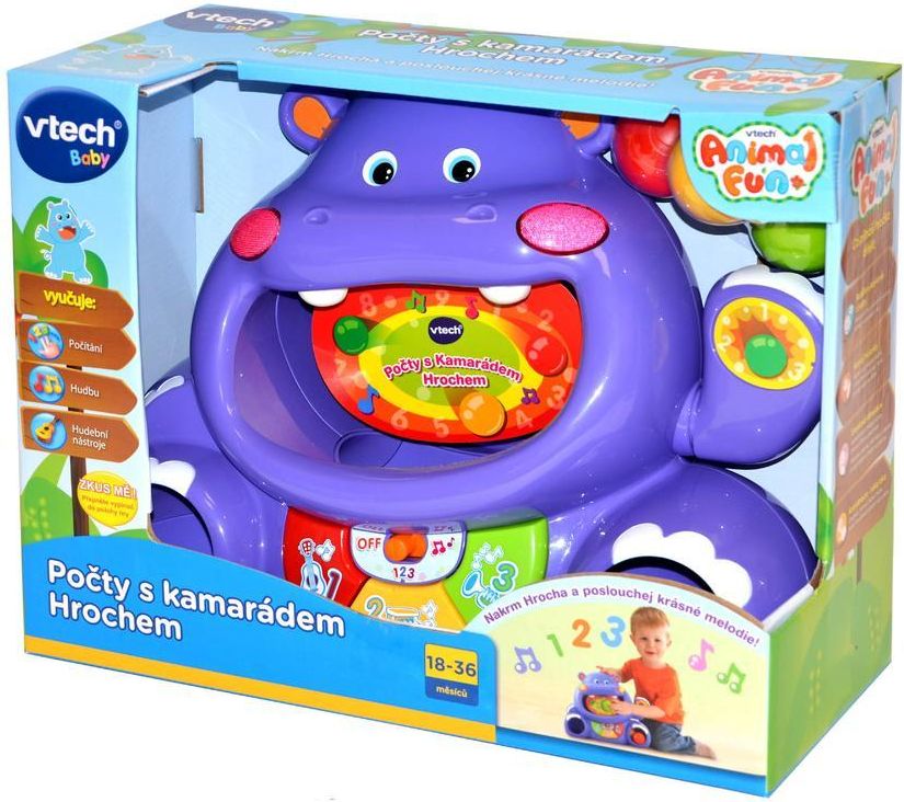 Vtech Počty s kamarádem Hrochem - fialový - obrázek 2