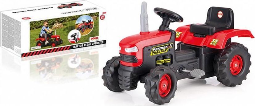 Velký šlapací traktor, červený - obrázek 1