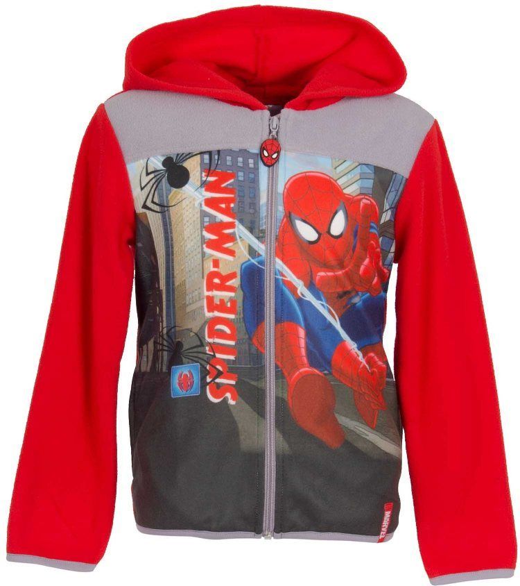 Sun City Mikina Spiderman fleece s kapucí červená Velikost: 98 (3 roky) - obrázek 1