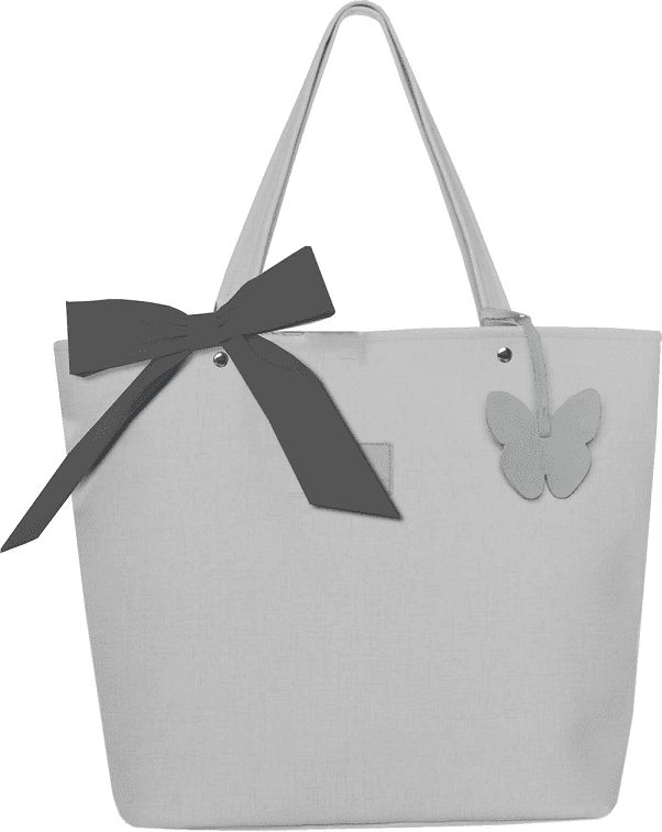 BEZTROSKA taška Matylda s mašlí light grey - obrázek 1