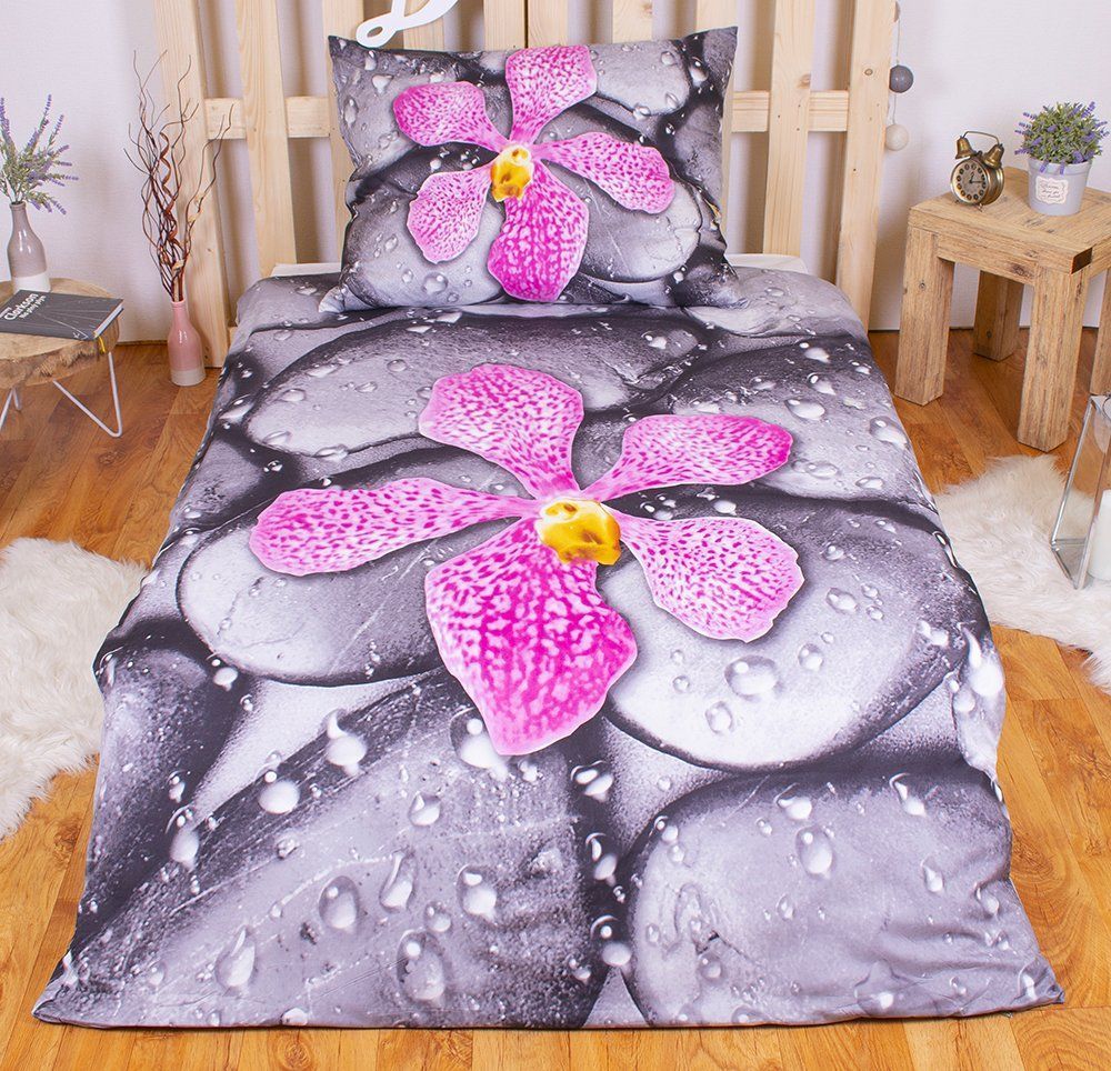 TopProsteradla.cz 3D povlečení 140x200 + 70x90 - Orchidea - obrázek 1