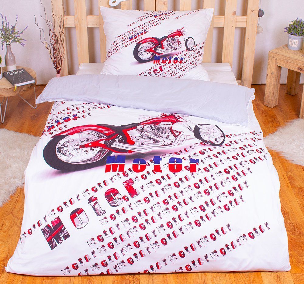 TopProsteradla.cz 3D povlečení 140x200 + 70x90 - Chopper Red - obrázek 1