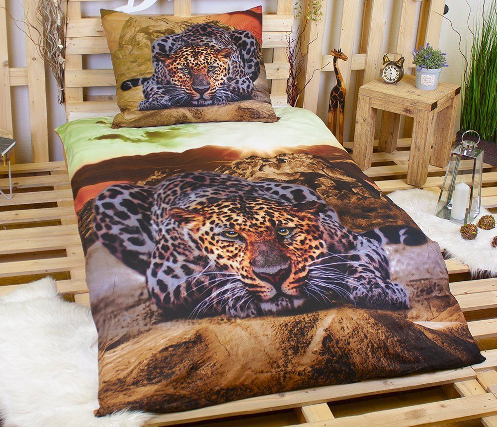 TopProsteradla.cz 3D povlečení 140x200 + 70x90 - Leopard - obrázek 1
