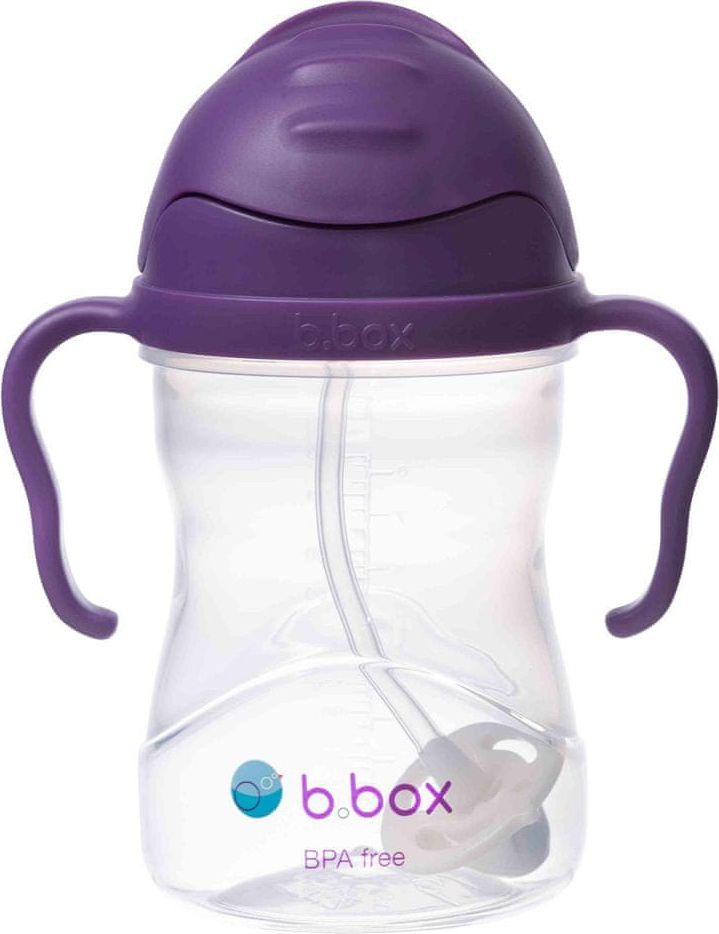 b.box Sippy cup hrneček s brčkem fialová - obrázek 1