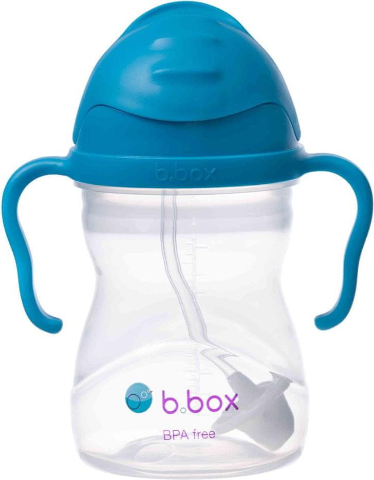 b.box Sippy cup hrneček s brčkem tmavě modrá - obrázek 1