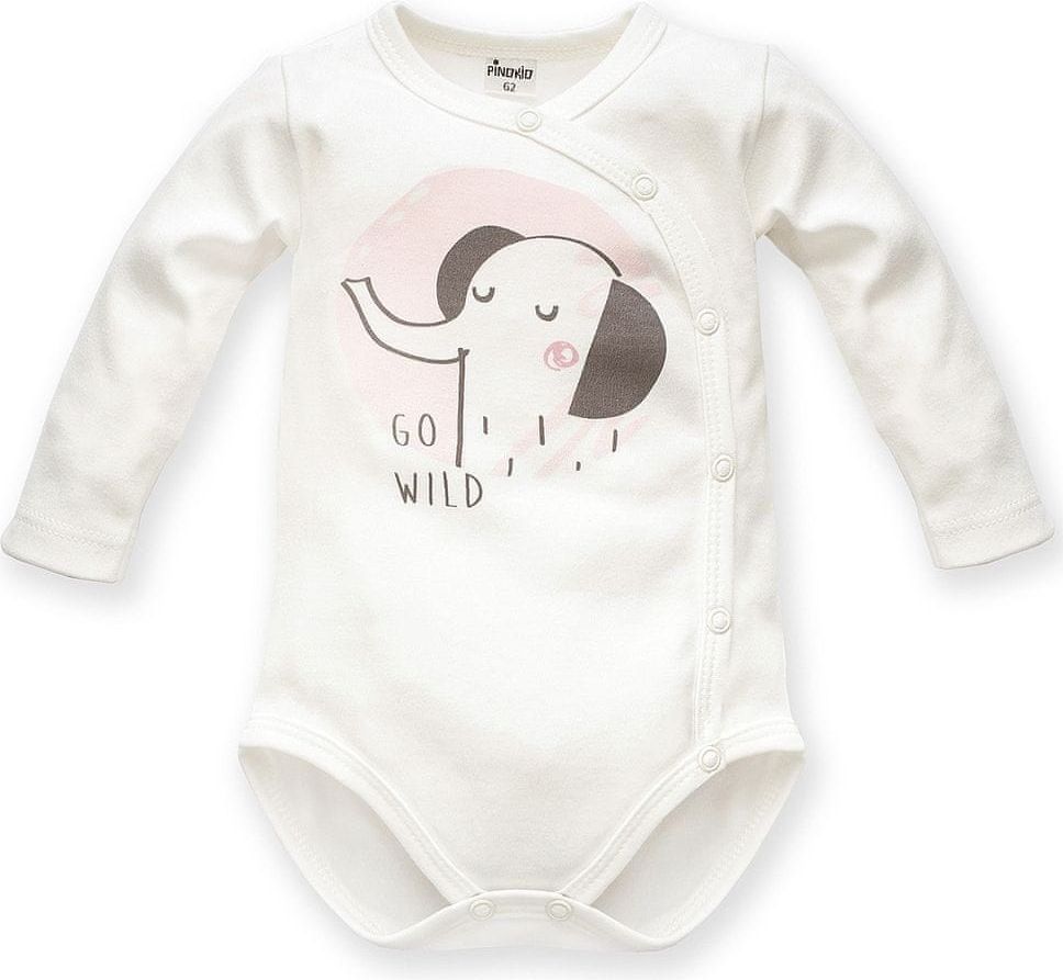 PINOKIO dívčí zavinovací body Wild Animals 68 bílá - obrázek 1