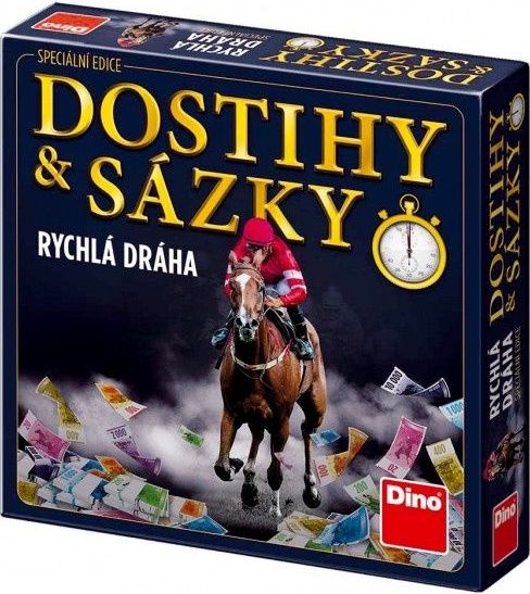 Dino Dostihy a sázky rychlá dráha společenská hra v krabici 30x30x7cm - obrázek 1