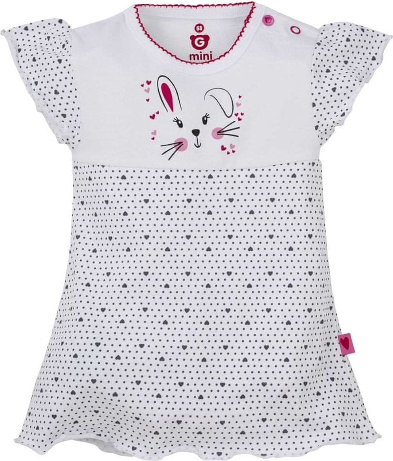 G-mini Dívčí body/šaty Zajíček, 56 cm - obrázek 1
