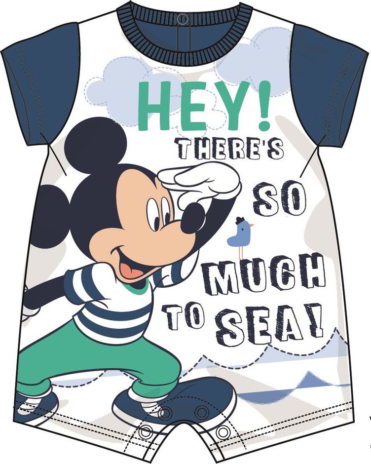 Disney by Arnetta chlapecký overal Mickey Mouse 62 světle modrá/bílá - obrázek 1