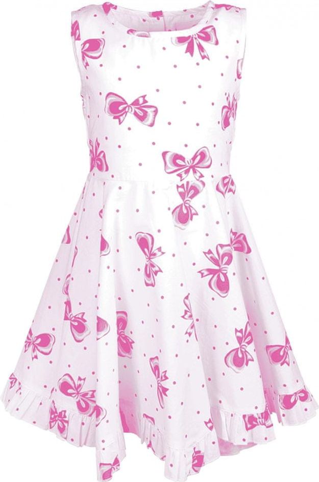 Happy Girls dívčí šaty 98 bílá/růžová - obrázek 1