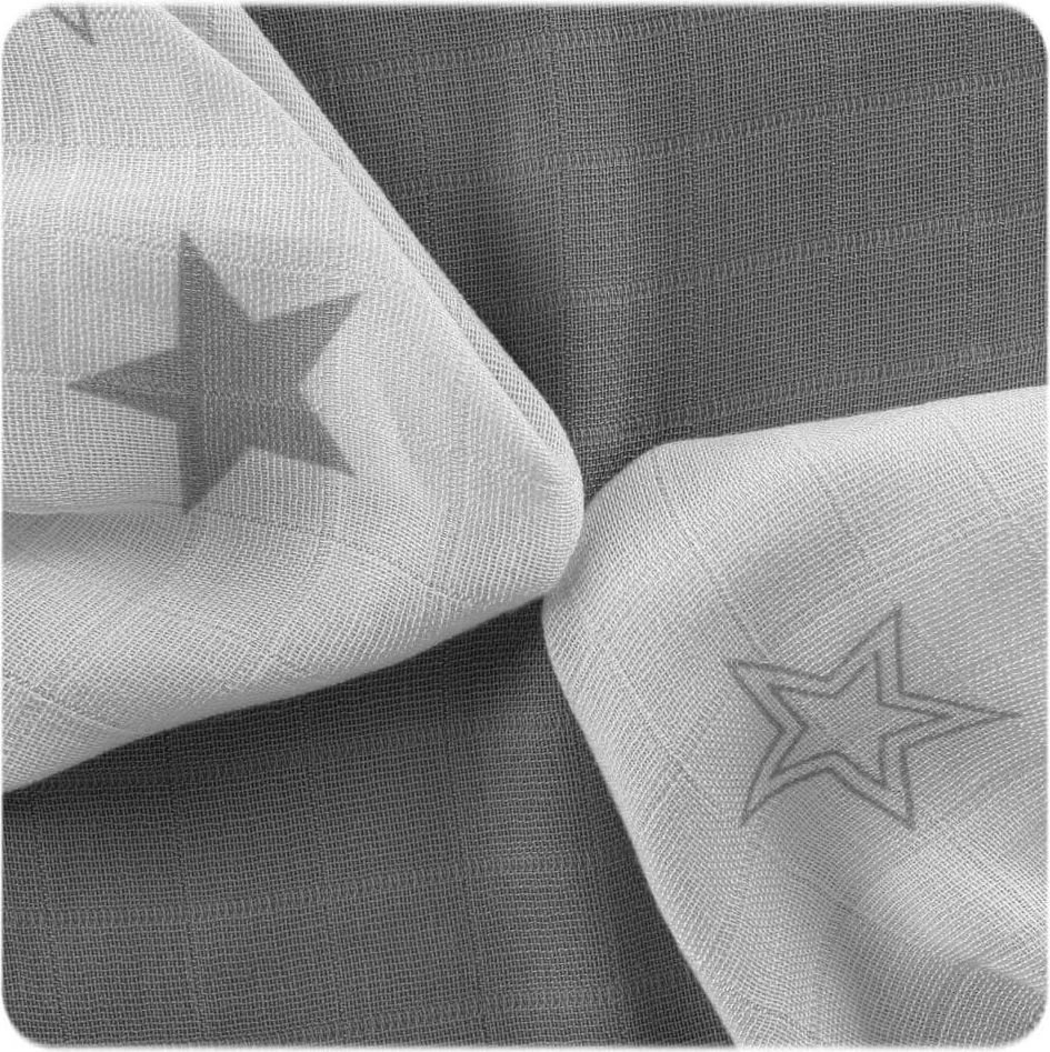 XKKO Bambusové Little Stars 30x30cm Silver 9 ks - obrázek 1