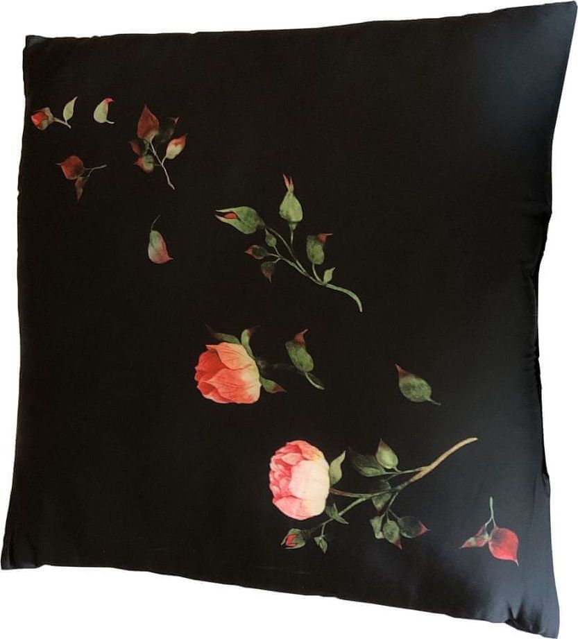 Koopman Dekorační polštář 60 × 60 cm, červená růže - obrázek 1