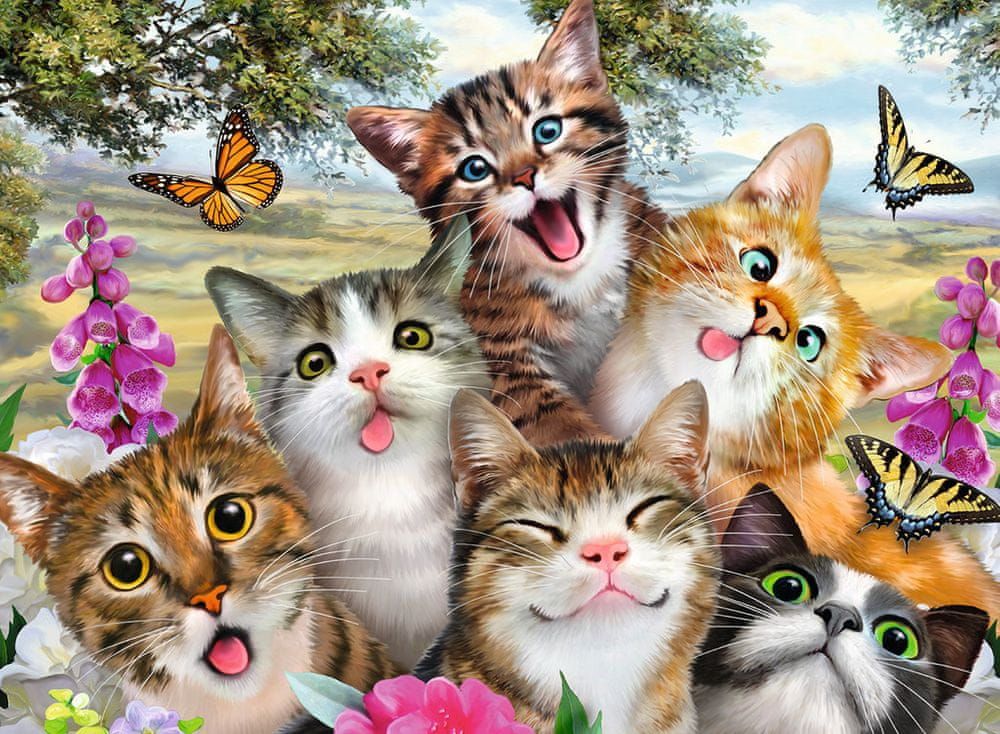 Ravensburger Puzzle 200 dílků XXL dílků - Friendly Felines - obrázek 1