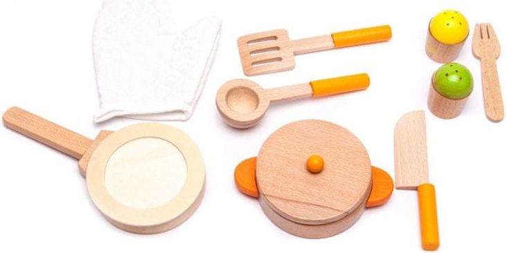 Aga4Kids Dětské dřevěné nádobí COOKWARE SET 1 - obrázek 1